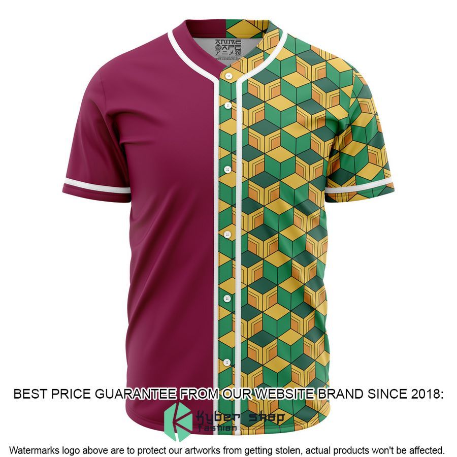 Giyu Tomioka Demon Slayer Baseball Jersey word1