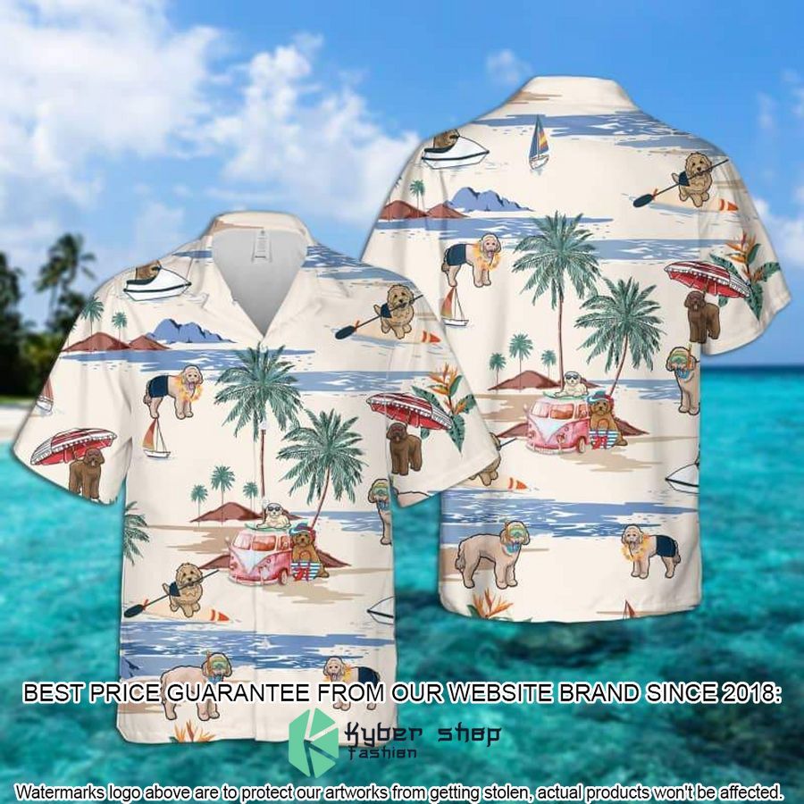 Goldendoodle Summer Beach Hawaiian Shirt