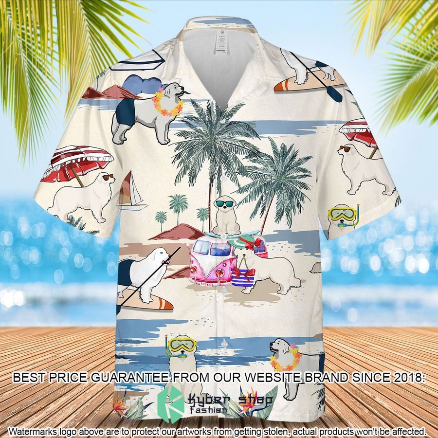 Great Pryrenees Summer Beach Hawaiian Shirt
