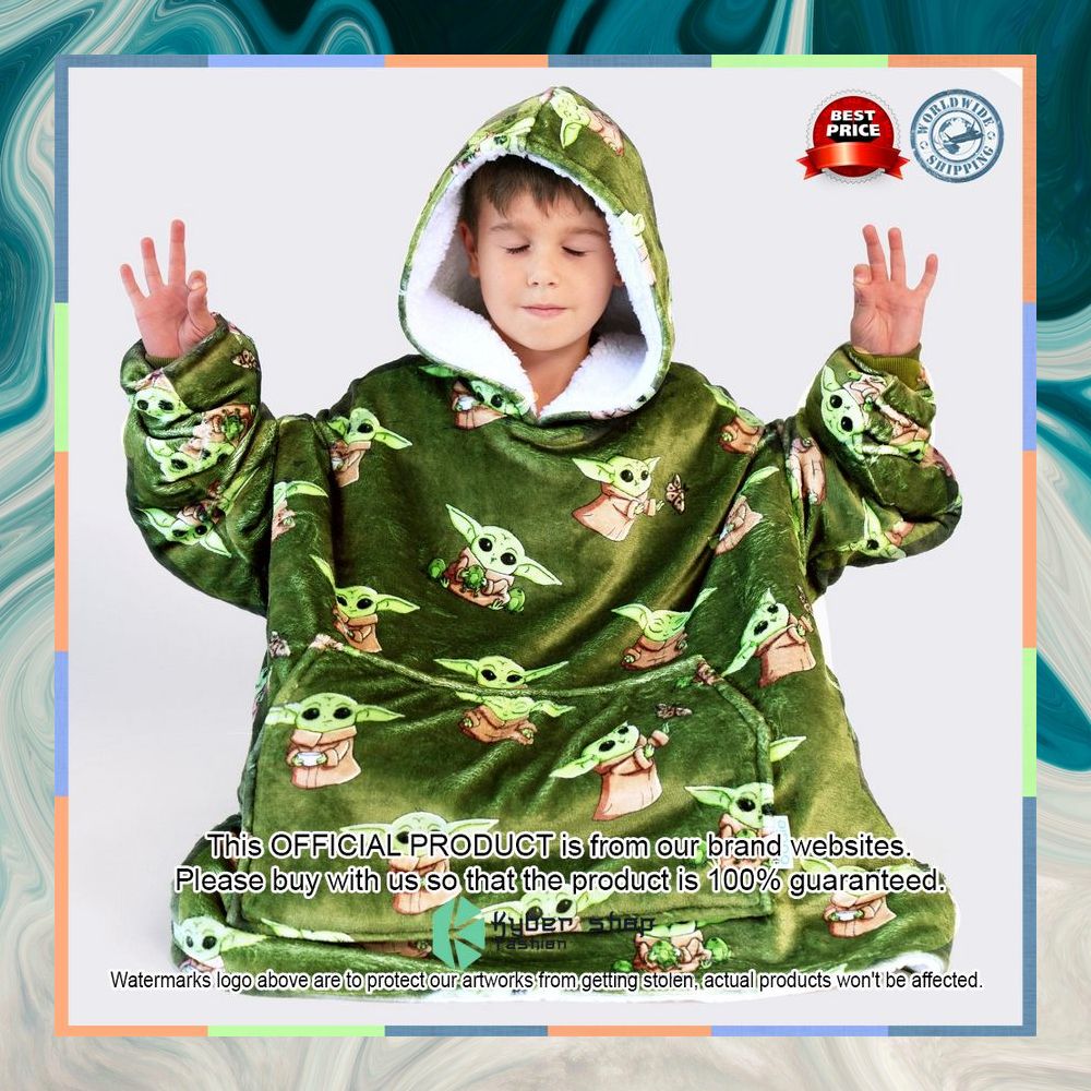 Green Kids The Mandalorian Grogu Oodie Blanket Hoodie 8 Green Kids The Mandalorian Grogu Oodie Blanket Hoodie word2