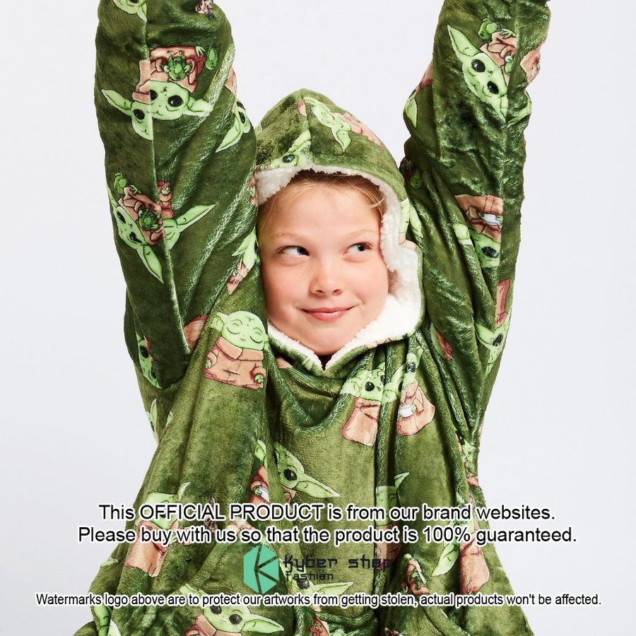 Green Kids The Mandalorian Grogu Oodie Blanket Hoodie 5 Green Kids The Mandalorian Grogu Oodie Blanket Hoodie word2