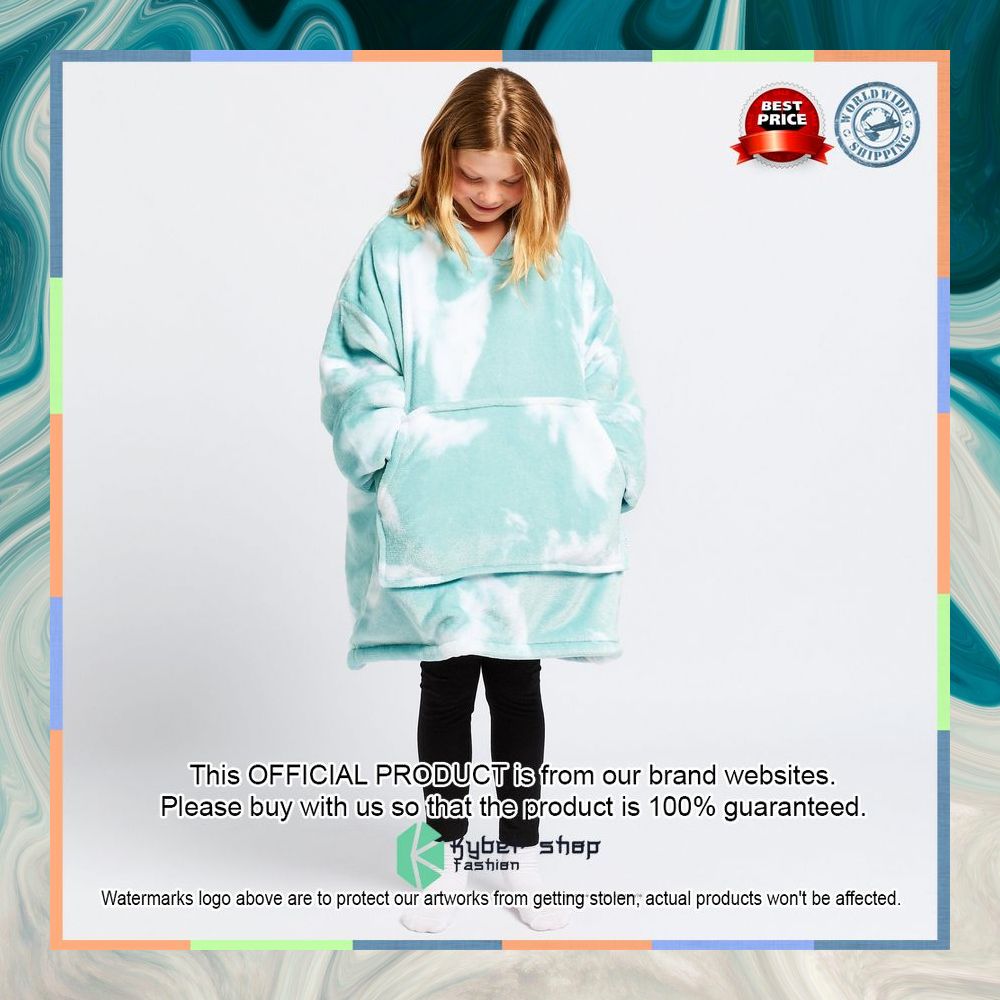 Green TieDye Kids Oodie Blanket Hoodie 7 Green TieDye Kids Oodie Blanket Hoodie word3