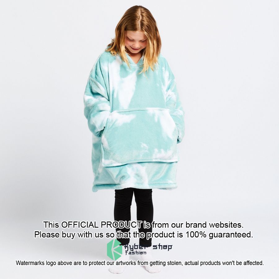 Green TieDye Kids Oodie Blanket Hoodie 3 Green TieDye Kids Oodie Blanket Hoodie word3