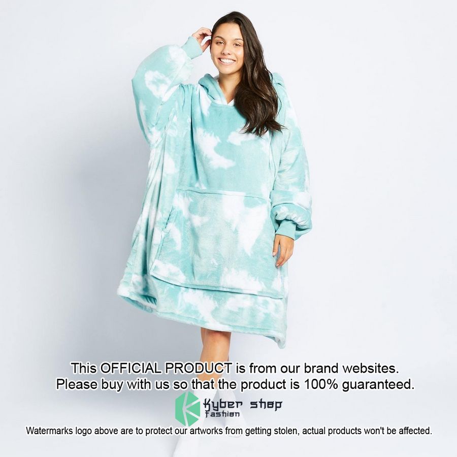 Green TieDye Oodie Blanket Hoodie 4 Green TieDye Oodie Blanket Hoodie word1