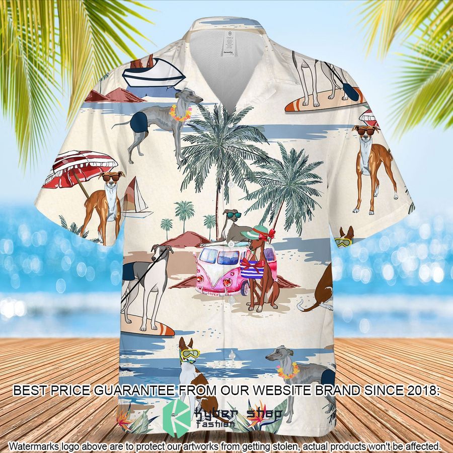 Greyhound Summer Beach Hawaiian Shirt
