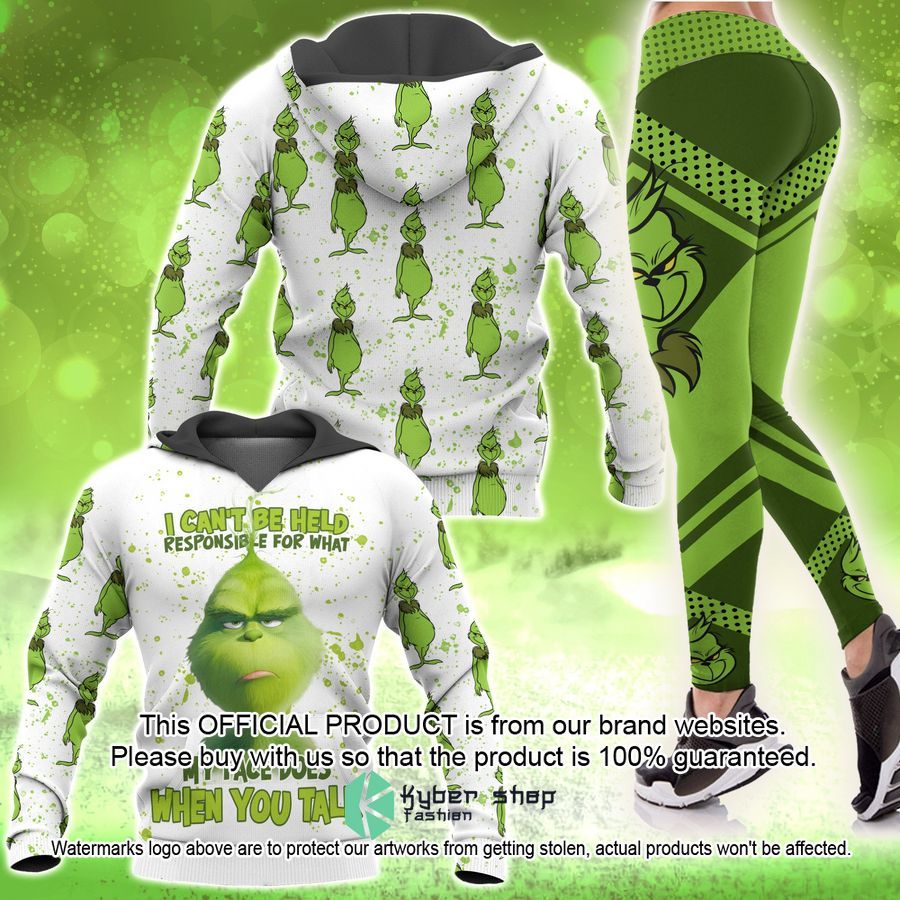 Grinch My Face Does When You Talk Hoodie, Leggings
