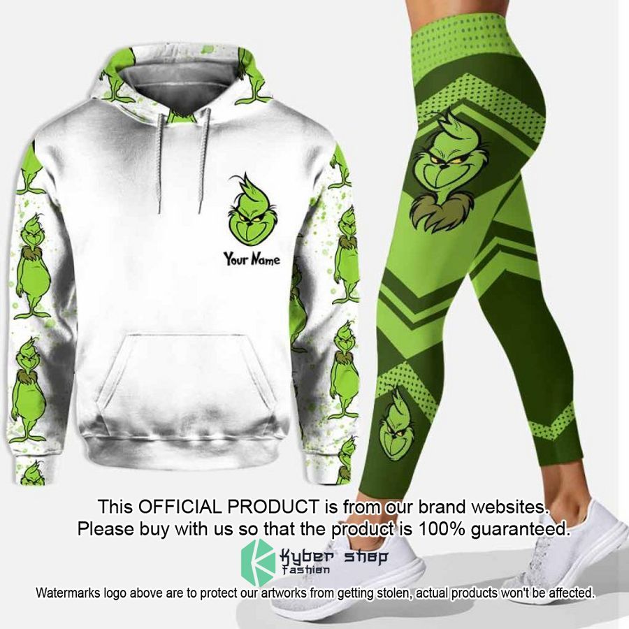 Grinch Rock Paper Scissors Throat Punch I Win Custom Name Hoodie, Legging