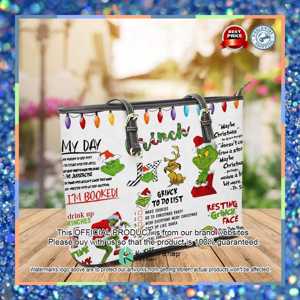 Grinch To Do List Leather Bag 4 Grinch To Do List Leather Bag word1