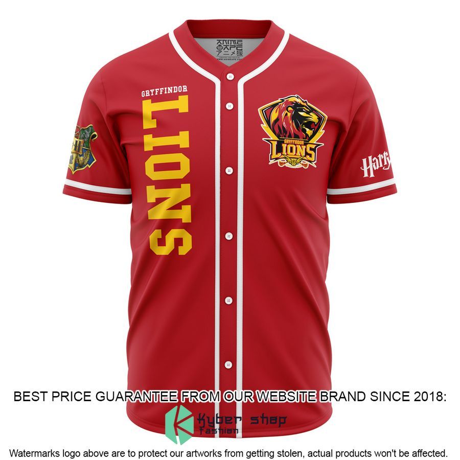 Gryffindor Lions House Harry Potter Baseball Jersey