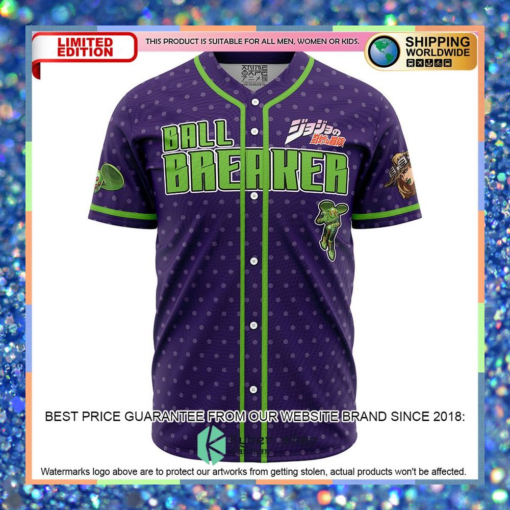 Gyro Zeppeli Ball Breaker Jojos Bizarre Adventure Baseball Jersey 5 Gyro Zeppeli Ball Breaker Jojos Bizarre Adventure Baseball Jersey word3