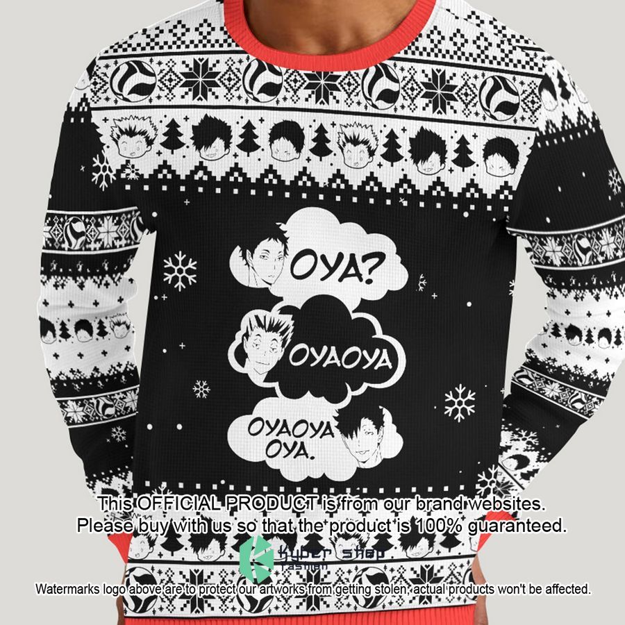 Haikyuu Oya Oya Oya Christmas Sweater word3