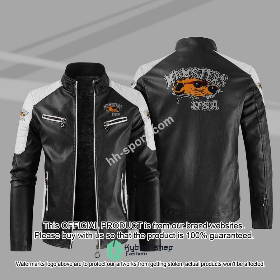 Hamsters Motorcycle Club Motor Leather Jacket word2