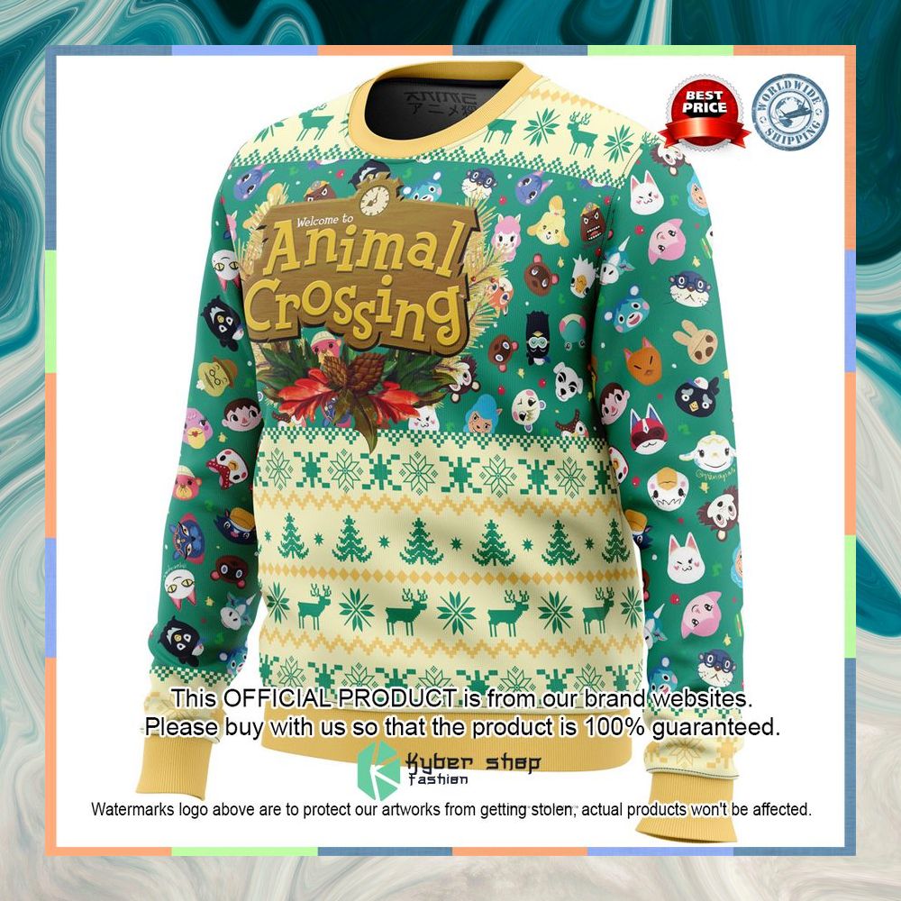 Happy Animal Villagers Animal Crossing Ugly Christmas Sweater 8 Happy Animal Villagers Animal Crossing Ugly Christmas Sweater word1