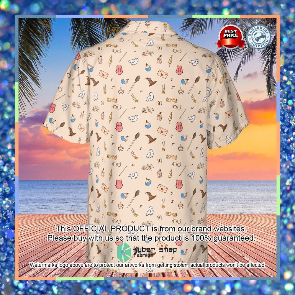 Harry Potter Magic Items Pattern Hawaiian Shirt 8 Harry Potter Magic Items Pattern Hawaiian Shirt word3