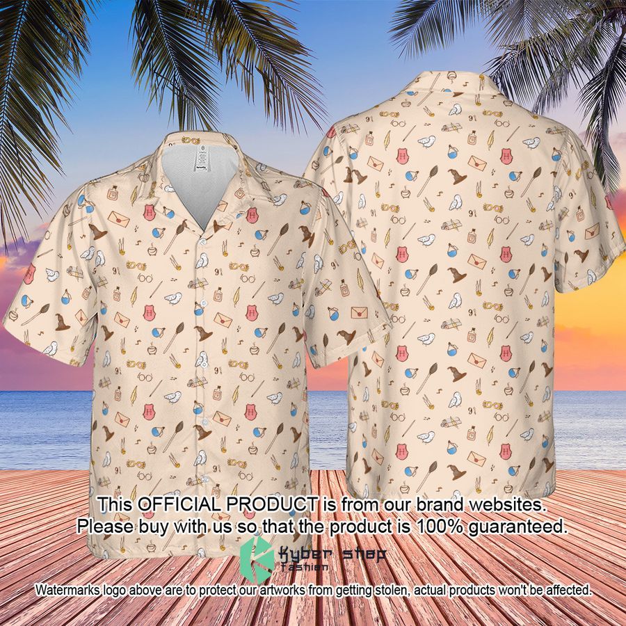 Harry Potter Magic Items Pattern Hawaiian Shirt 4 Harry Potter Magic Items Pattern Hawaiian Shirt word3