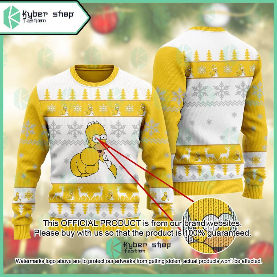 Homer Simpson The Simpsons Christmas Sweater word1
