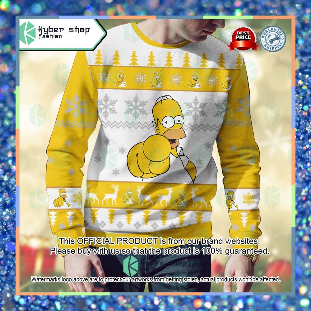 Homer Simpson The Simpsons Christmas Sweater 7 Homer Simpson The Simpsons Christmas Sweater word3