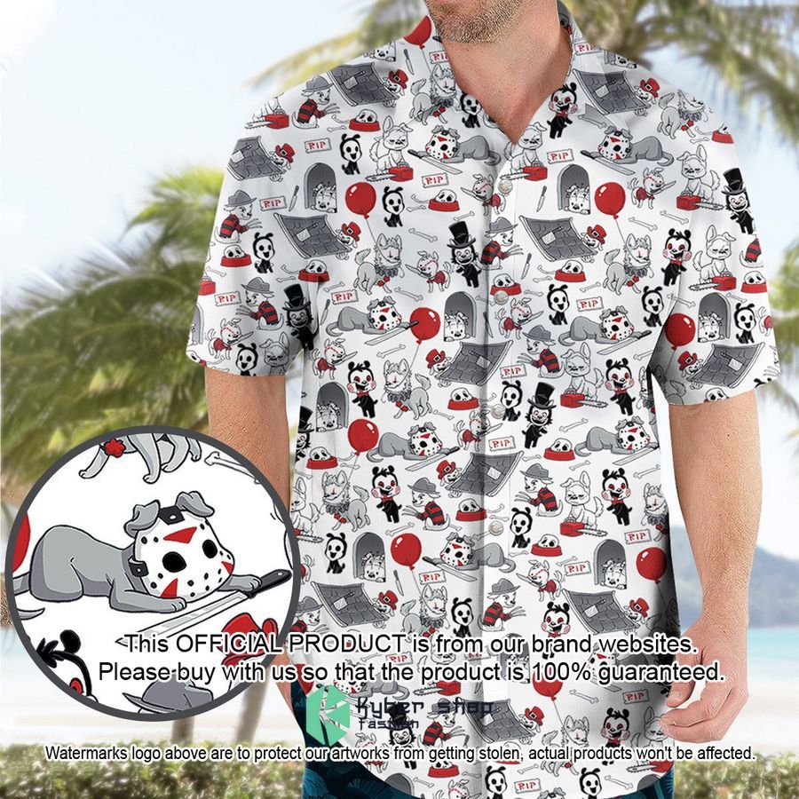 Horror Characters Dog Pattern Hawaiian Shirt