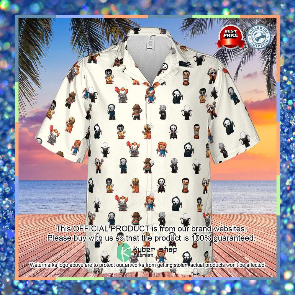 Horror Movies Characters Pattern Hawaiian Shirt 6 Horror Movies Characters Pattern Hawaiian Shirt word2