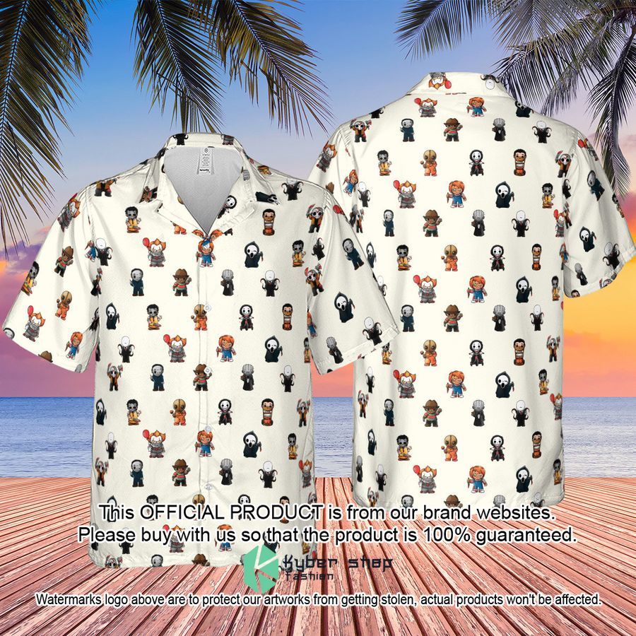 Horror Movies Characters Pattern Hawaiian Shirt 4 Horror Movies Characters Pattern Hawaiian Shirt word2