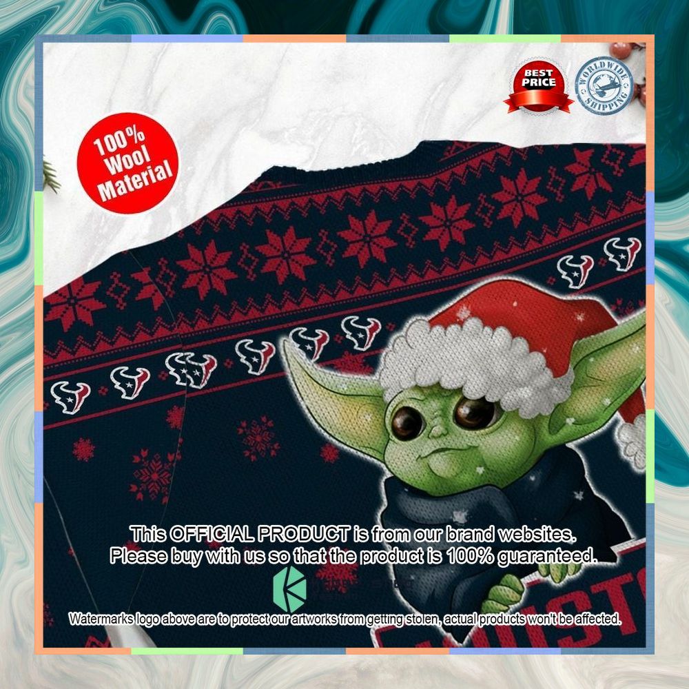 Houston Texans Baby Yoda Grogu Holiday Party Christmas Sweater 10 Houston Texans Baby Yoda Grogu Holiday Party Christmas Sweater word1
