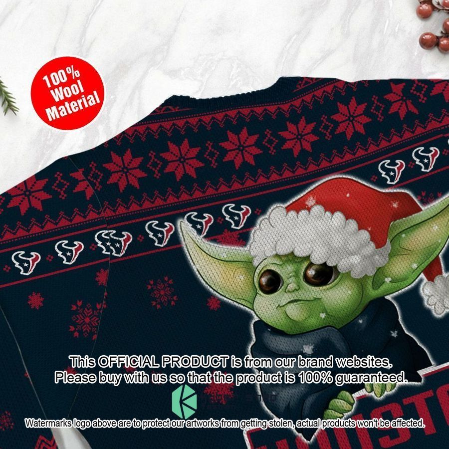 Houston Texans Baby Yoda Grogu Holiday Party Christmas Sweater 5 Houston Texans Baby Yoda Grogu Holiday Party Christmas Sweater word1