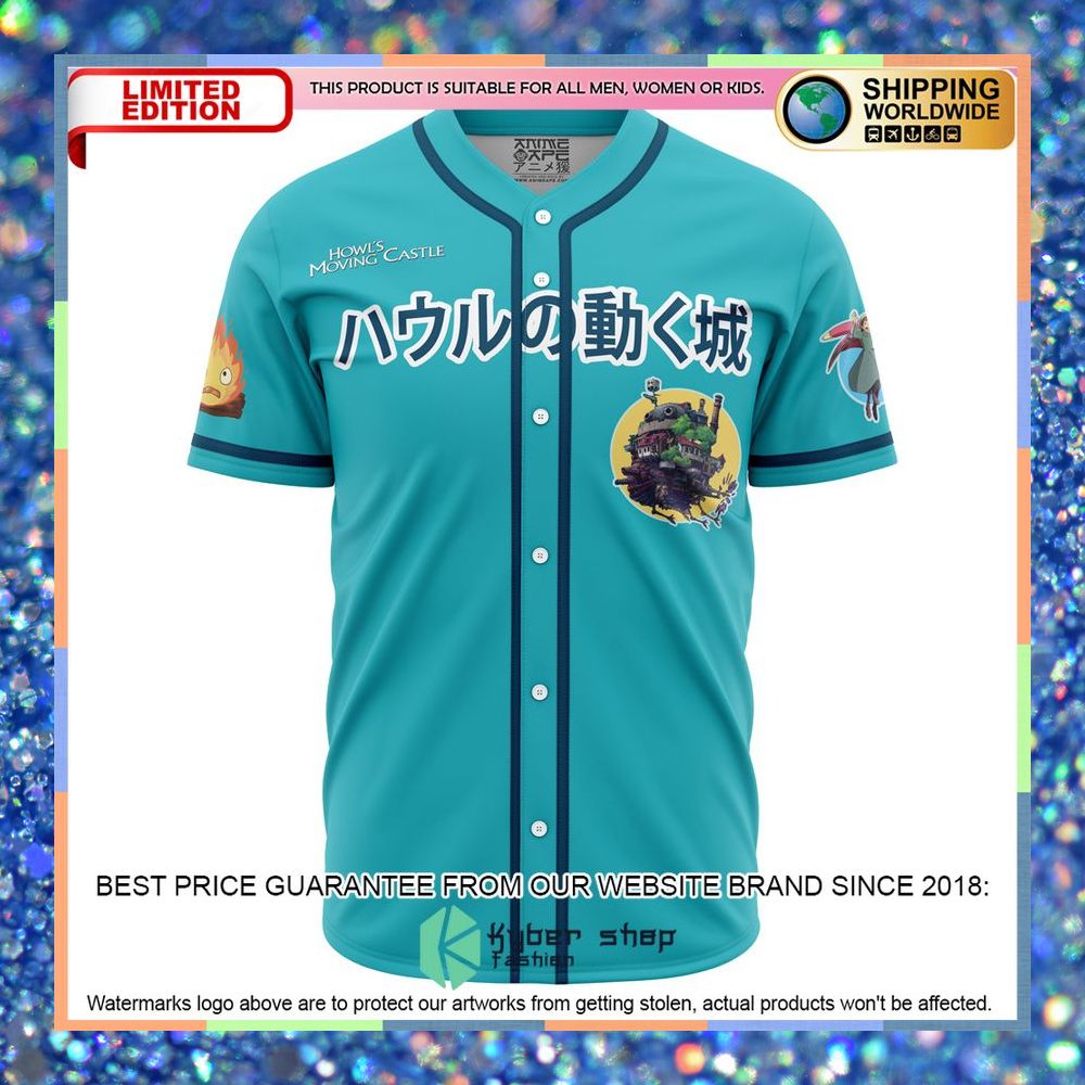Howls Moving Castle Studio Ghibli Baseball Jersey 5 Howls Moving Castle Studio Ghibli Baseball Jersey word1