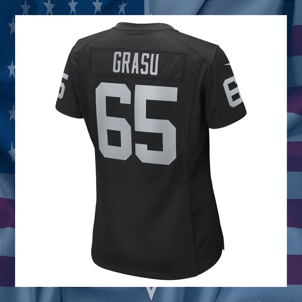 Hroniss Grasu Las Vegas Raiders Women's Black Football Jersey 7 Hroniss Grasu Las Vegas Raiders Women's Black Football Jersey word1