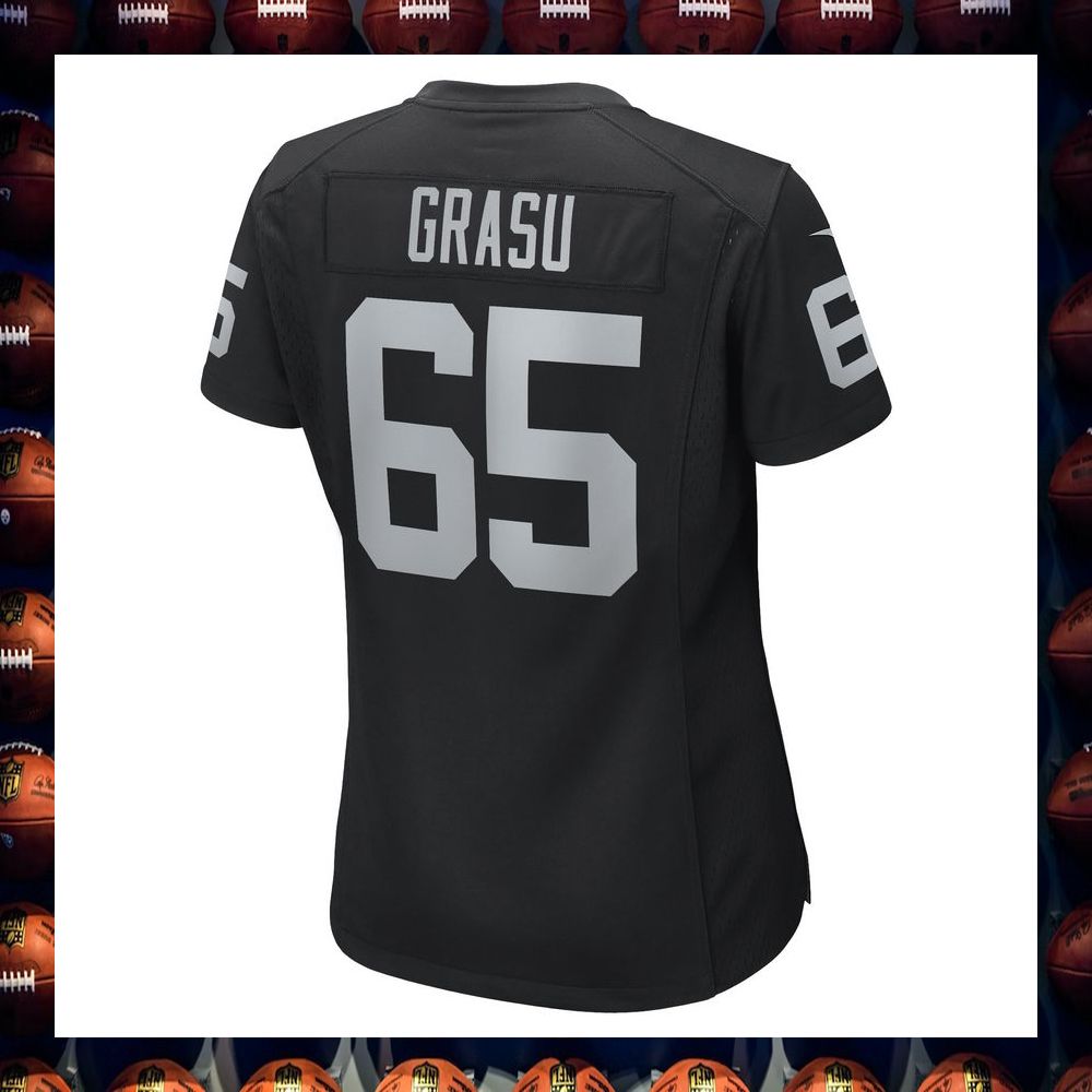 Hroniss Grasu Las Vegas Raiders Women's Black Football Jersey 3 Hroniss Grasu Las Vegas Raiders Women's Black Football Jersey word1