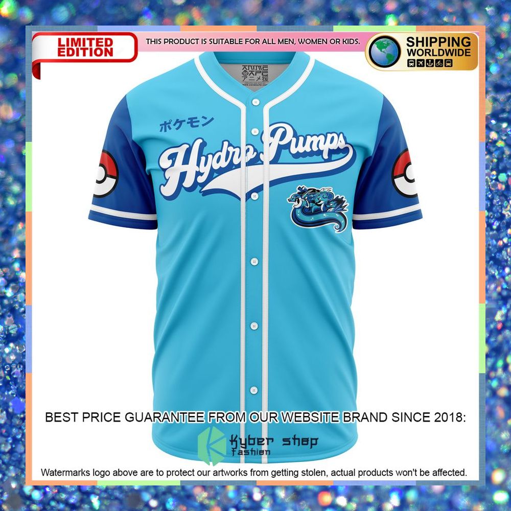Hydro Pumps Pokemon Baseball Jersey 4 Hydro Pumps Pokemon Baseball Jersey word1
