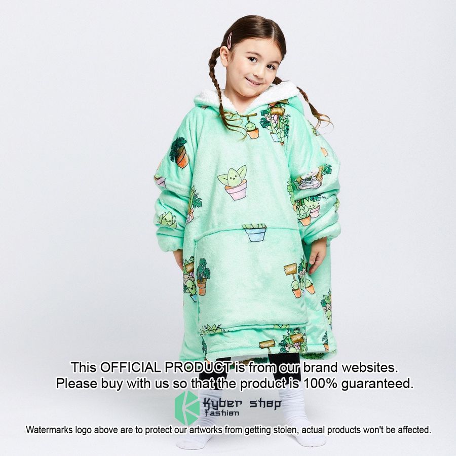 I Love Plants Kids Oodie Blanket Hoodie