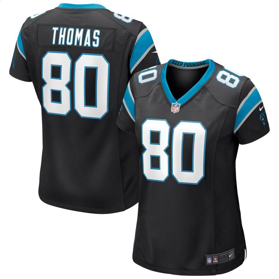 Ian Thomas Carolina Panthers Black Football Jersey