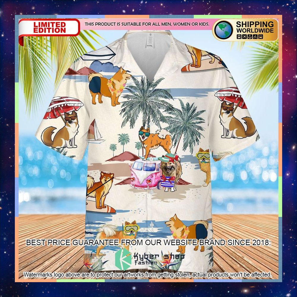 Icelandic Sheepdog Summer Beach Hawaiian Shirt 3 Icelandic Sheepdog Summer Beach Hawaiian Shirt word3
