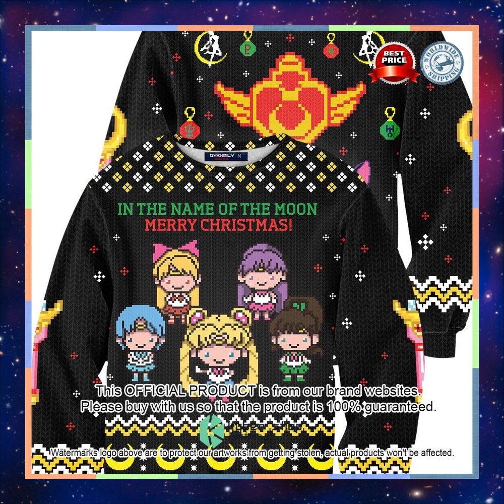 In The Name of The Moon Christmas Sweater 3 In The Name of The Moon Christmas Sweater word2