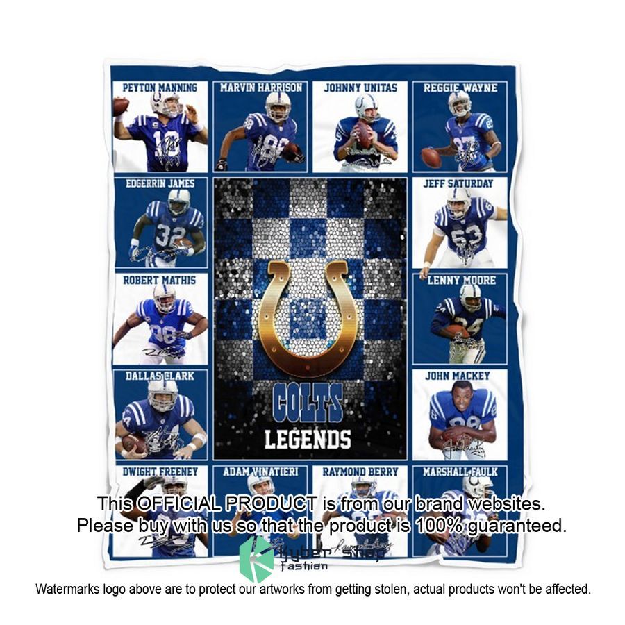 Indianapolis Colts Legends Players NFL Blanket