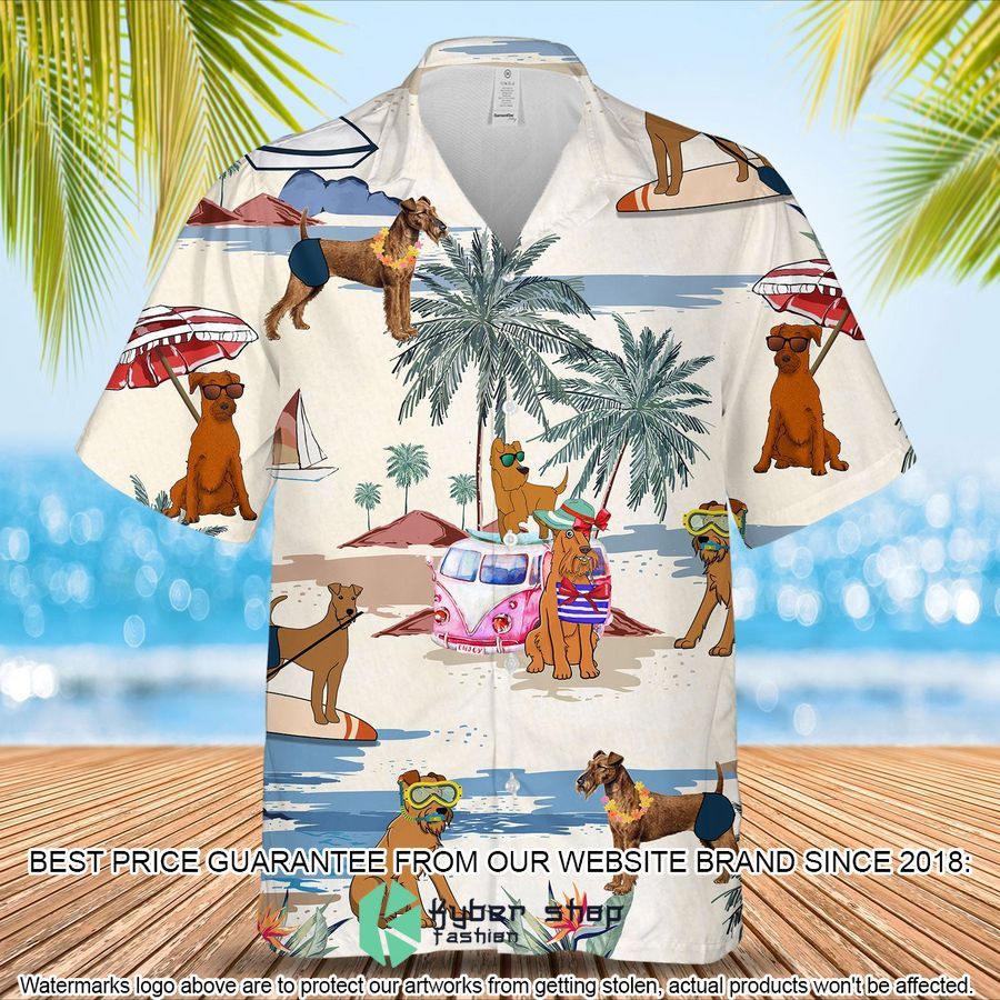 Irish Terrier Summer Beach Hawaiian Shirt