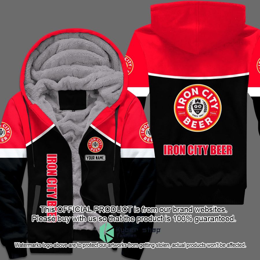 Iron City Beer Custom Fleece Hoodie word2