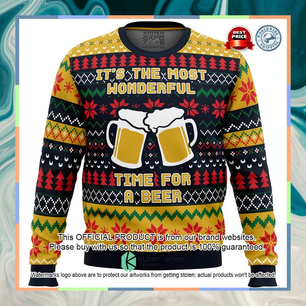 It's The Most Wonderful Time For A Beer Parody Ugly Christmas Sweater 5 It's The Most Wonderful Time For A Beer Parody Ugly Christmas Sweater word3