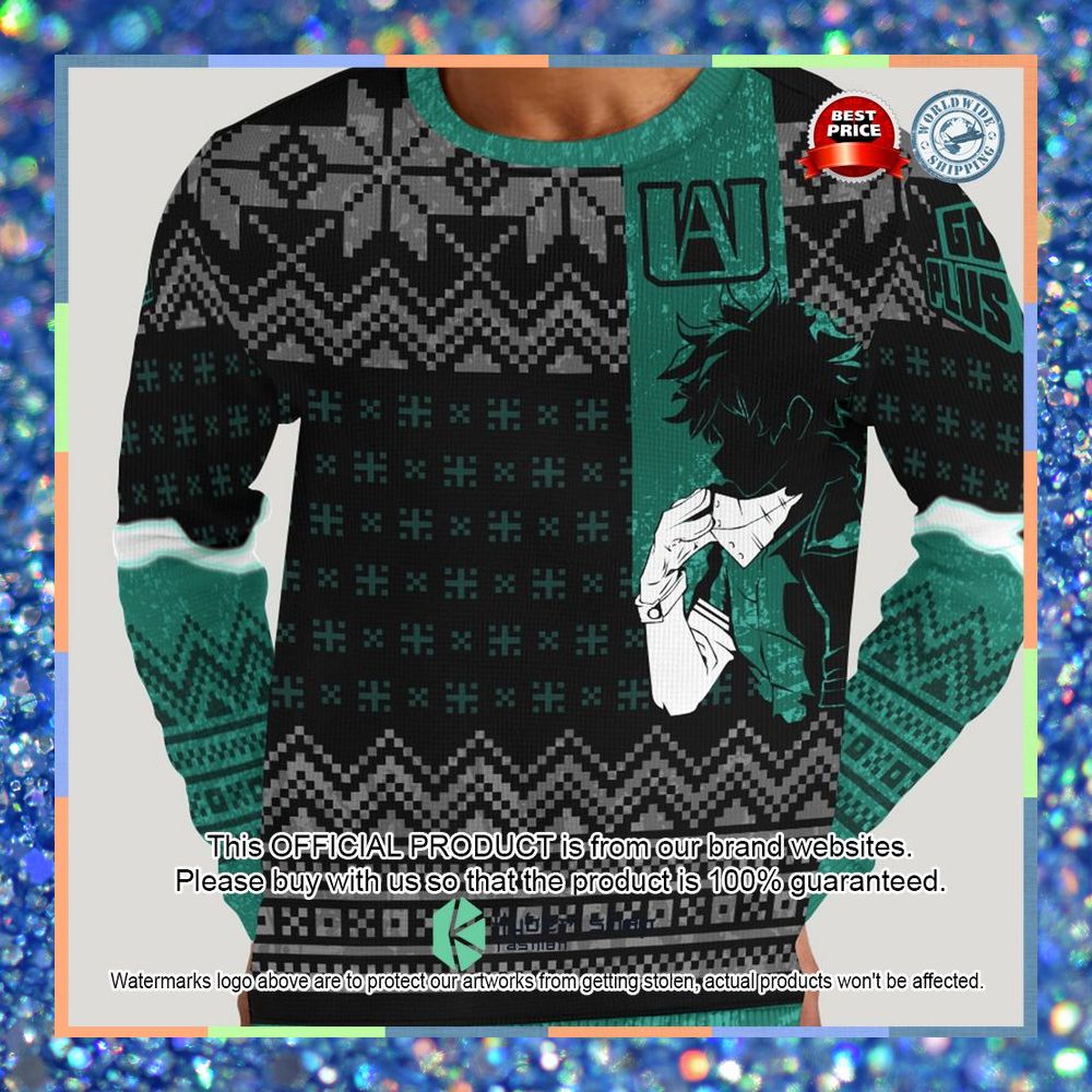 Izuku Midoriya My Hero Academia Christmas Sweater 6 Izuku Midoriya My Hero Academia Christmas Sweater word3
