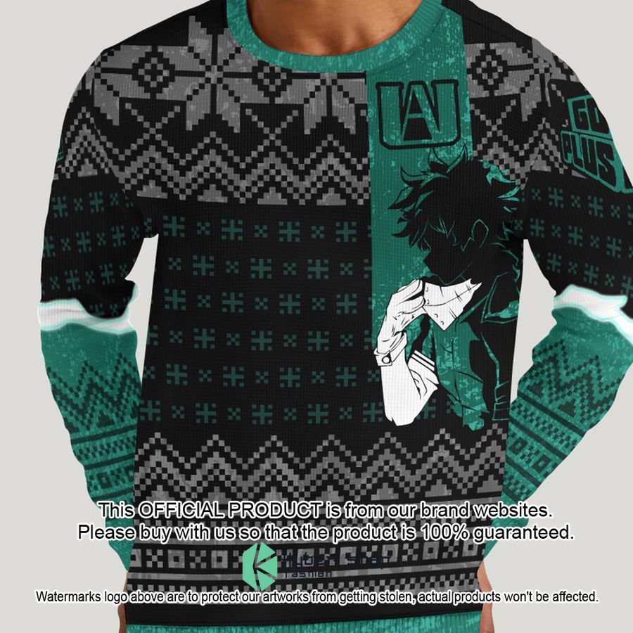 Izuku Midoriya My Hero Academia Christmas Sweater word3