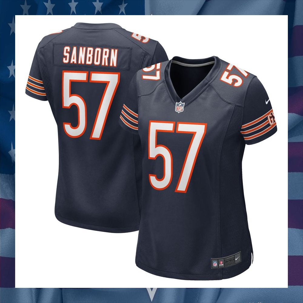 Jack Sanborn Chicago Bears Women's Navy Football Jersey 5 Jack Sanborn Chicago Bears Women's Navy Football Jersey word2