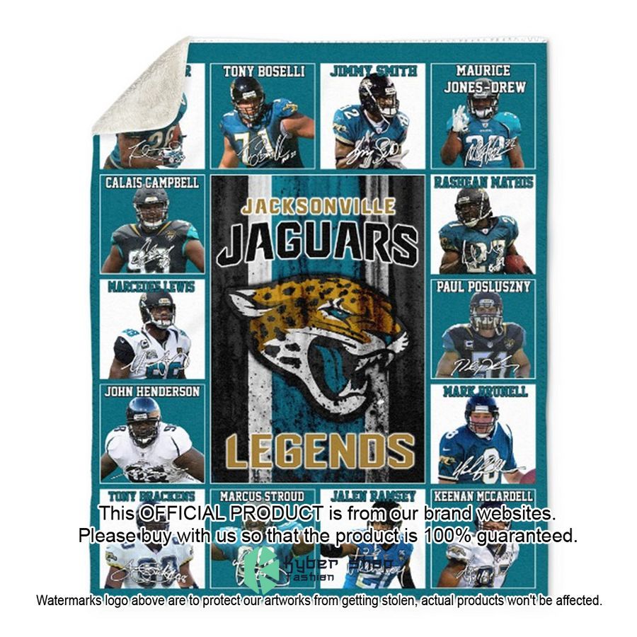 Jacksonville Jaguars Legends Players NFL Blanket