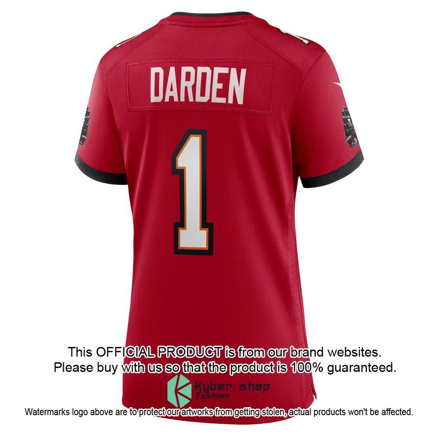 Jaelon Darden Tampa Bay Buccaneers Women's Red Football Jersey 3 Jaelon Darden Tampa Bay Buccaneers Women's Red Football Jersey word3