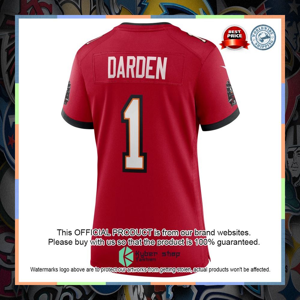 Jaelon Darden Tampa Bay Buccaneers Women's Red Football Jersey 7 Jaelon Darden Tampa Bay Buccaneers Women's Red Football Jersey word3