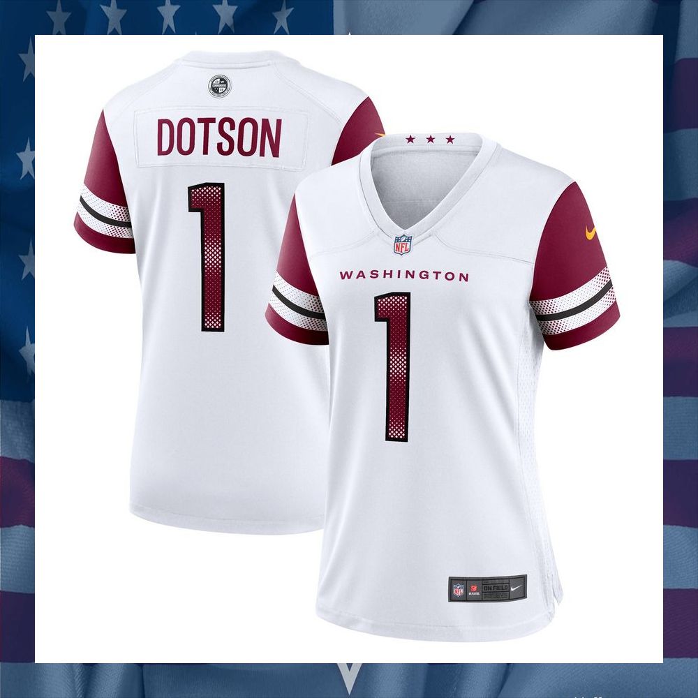 Jahan Dotson Washington Commanders Women's White Football Jersey 6 Jahan Dotson Washington Commanders Women's White Football Jersey word2