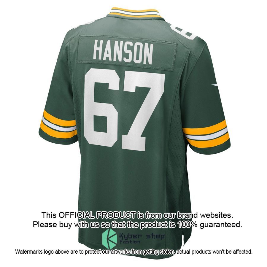 Jake Hanson Green Bay Packers Green Football Jersey 3 Jake Hanson Green Bay Packers Green Football Jersey word3