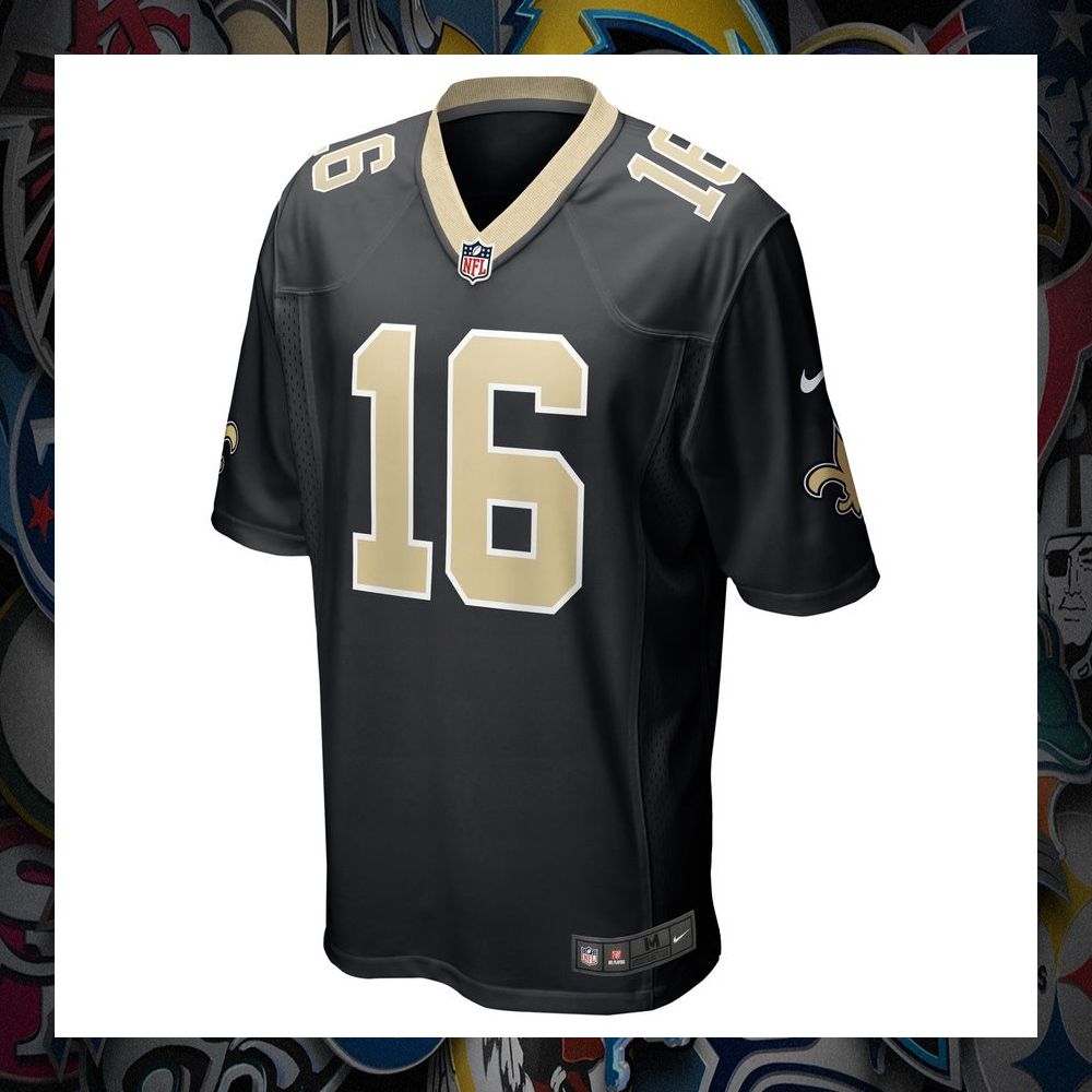 Jake Luton New Orleans Saints Black Football Jersey 6 Jake Luton New Orleans Saints Black Football Jersey word1