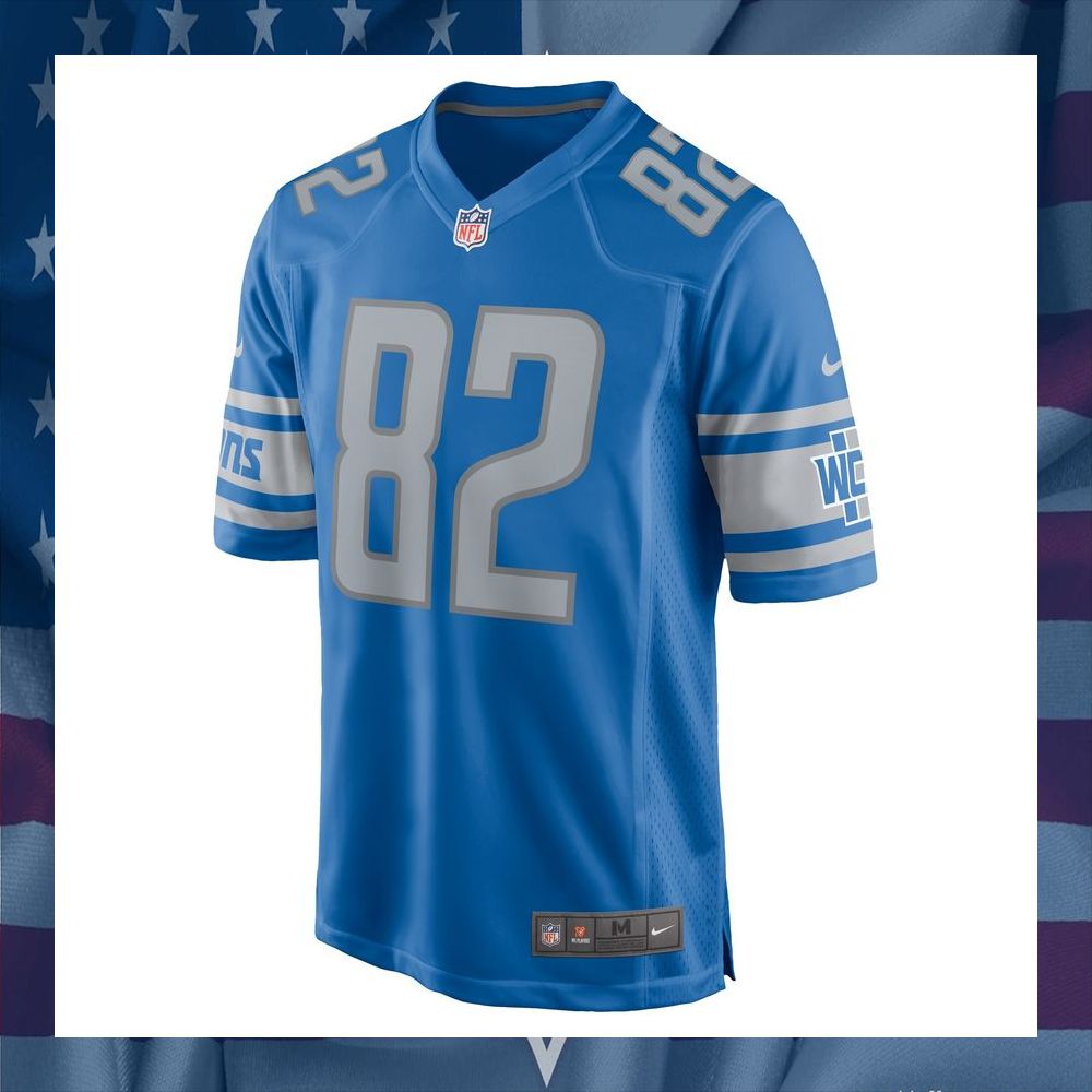 James Mitchell Detroit Lions Blue Football Jersey 6 James Mitchell Detroit Lions Blue Football Jersey word2