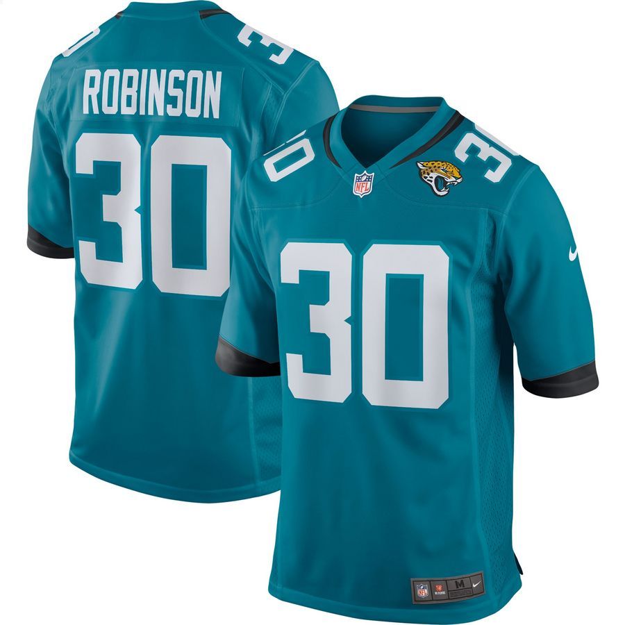 James Robinson Jacksonville Jaguars Teal Football Jersey