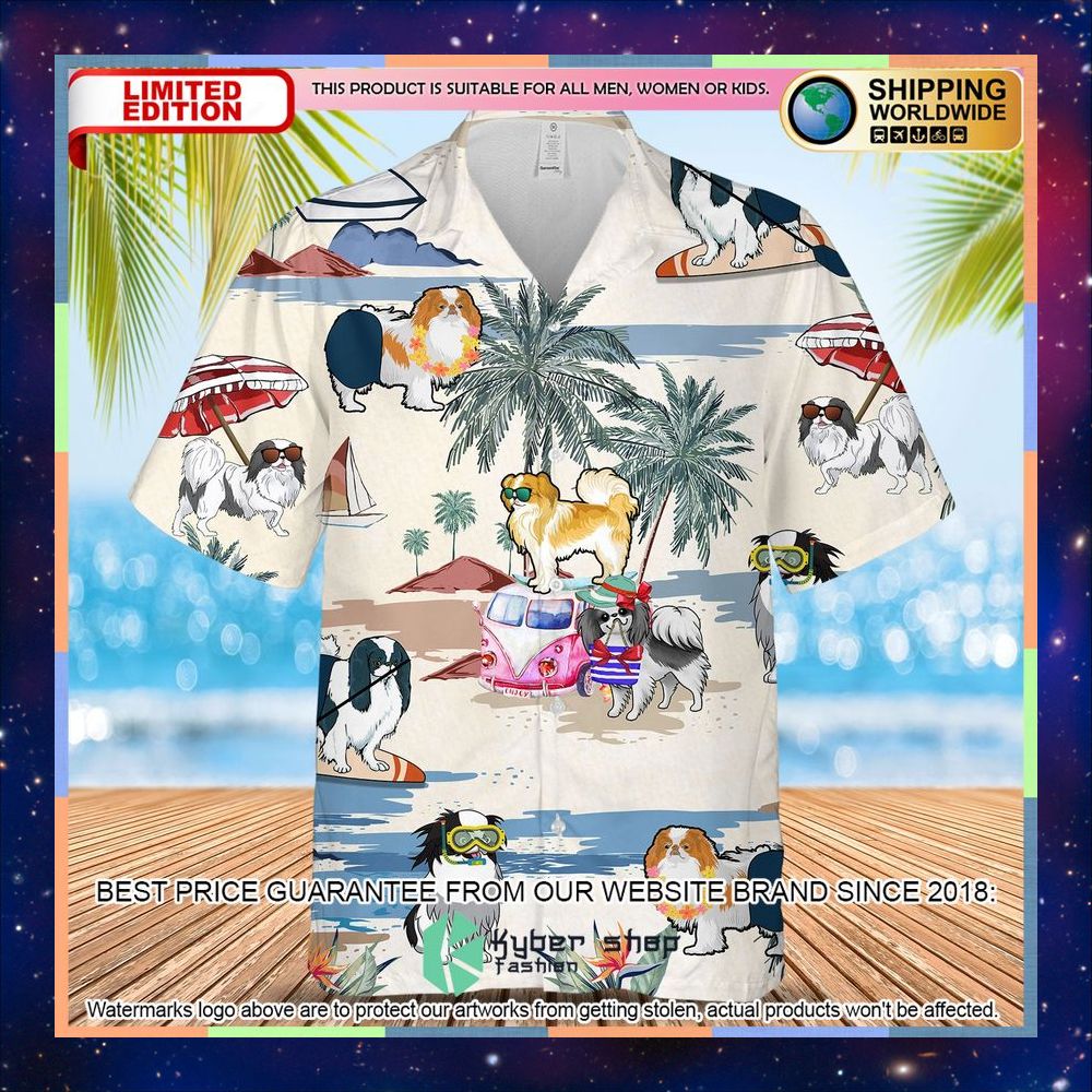 Japanese Chin Summer Beach Hawaiian Shirt 3 Japanese Chin Summer Beach Hawaiian Shirt word3